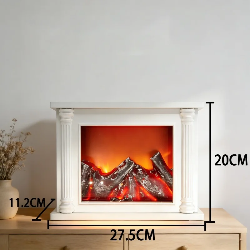LED simulation fireplace light, home decoration retro Nordic creative ornament atmosphere decoration fireplace