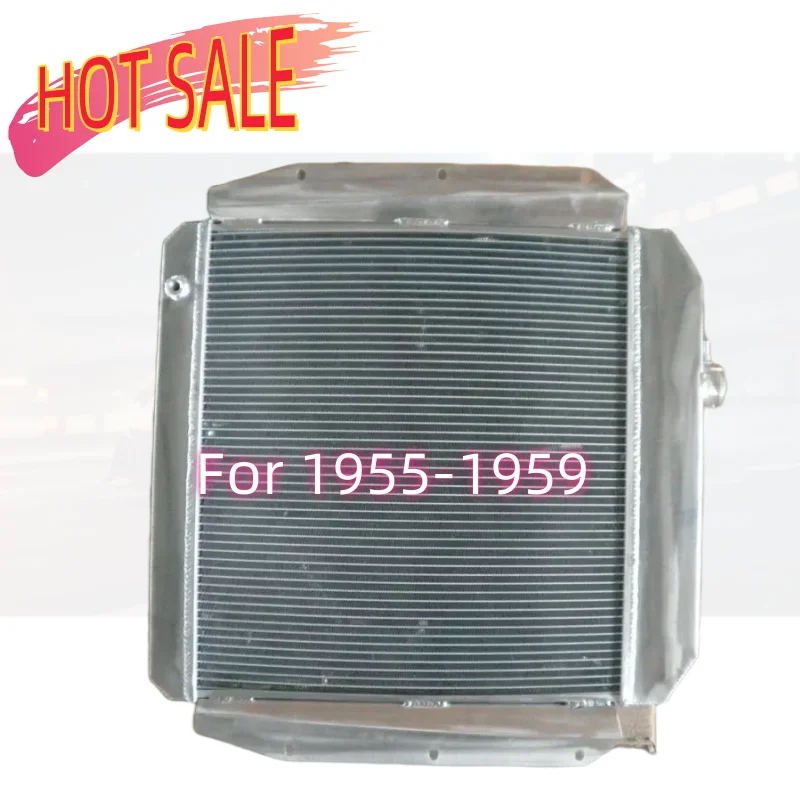 

For 1955-1959 1956 1957 1958 Chevy Chevrolet C/K-Series Truck/Pickup/Suburban GMC 100/150 3.8L/6.1L l6/V8 OHV Aluminum Radiator