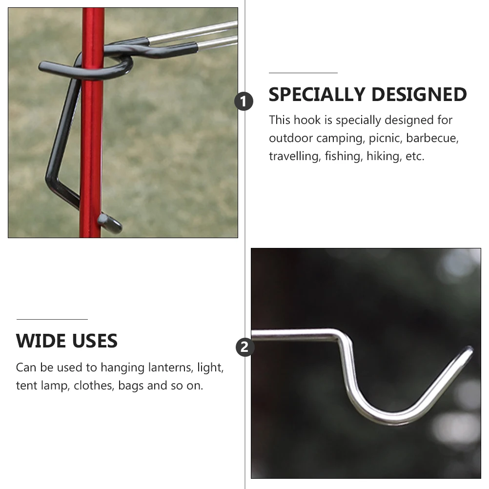 

【】Camping Lantern Hanger Hook Multifunctional Tent Lamp Holder For Outdoor Wind Resistant Slipproof Hook For Hanging Lights