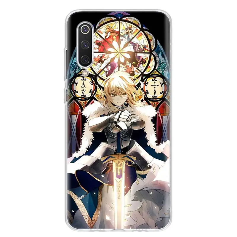 Fate Zero Stay Night Saber For Xiaomi Redmi Note 13 12 11S 11 10S 10 Pro Phone Case  11T 11E 9S 9 8T 8 7 Plus Fundas Cover Coque