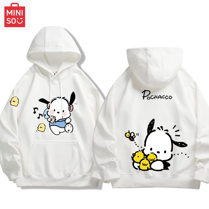 

Miniso коллатусы с Sanrio Pochacco для создания пары толстовок с капюшоном для мужчин, женщин, подростков, весной и осенью