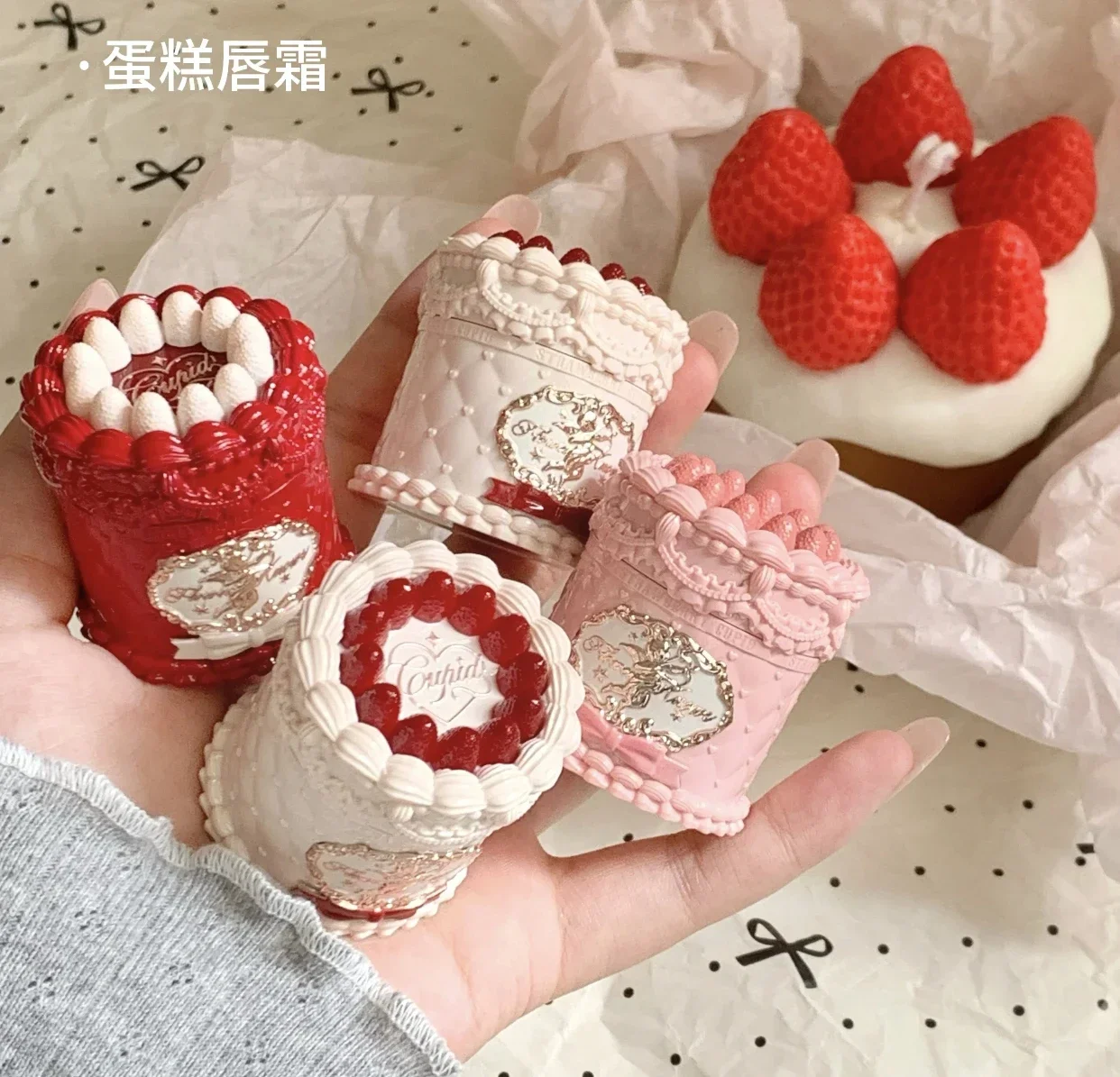 Flower Knows Strawberry Cupid Series Cake Lip Mud Velvet Matte Lip Cream Makeup