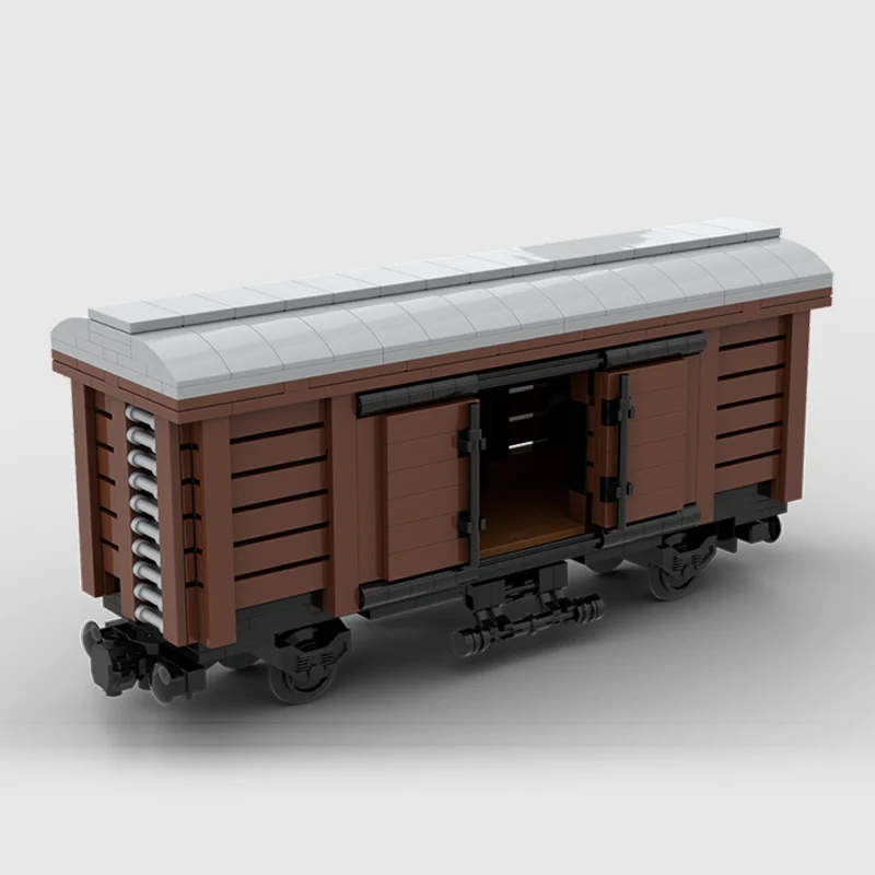 Stadsautomodel MOC Bouwstenen Spoorwegvervoer Veeauto Modulaire technologie Geschenken Vakantie Monteer kinderen Speelgoedpak