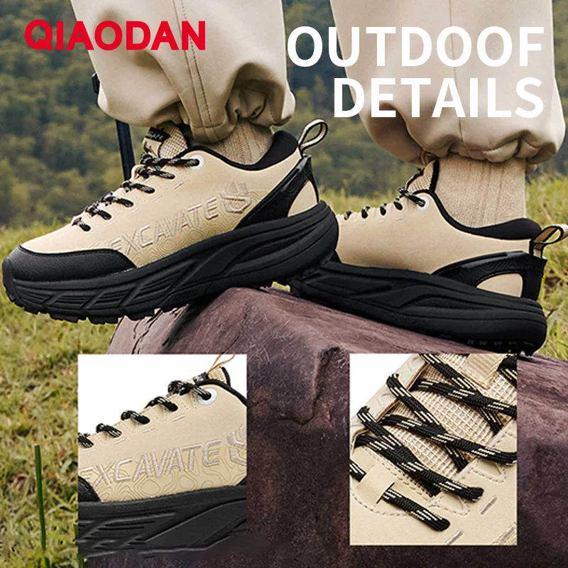 

QIAODAN Hiking Shoes Women Winter 2025 Anti Slip Leather Outdoor Lightweight Mountain Climbing Travel Sneakers QXF192254902