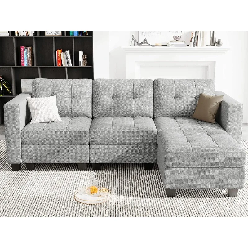 

Modular Sectional Sofa L Shaped Sofa Couch with Storage Seats Convertible Sectional Couch Modular Sofa with Reversible C