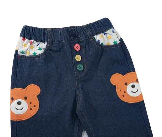 Spring and Autumn Boys Denim Pants Children's Cartoon Bear Rabbit Jeans Baby Girl Clothes Casual Pant Pantalones Japanese Kids