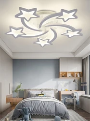 Star Acrylic Smart Ceiling Lamp APP Remote Control Dimmable, Glossy Indoor IRALAN Lamp for Living Room Decoration