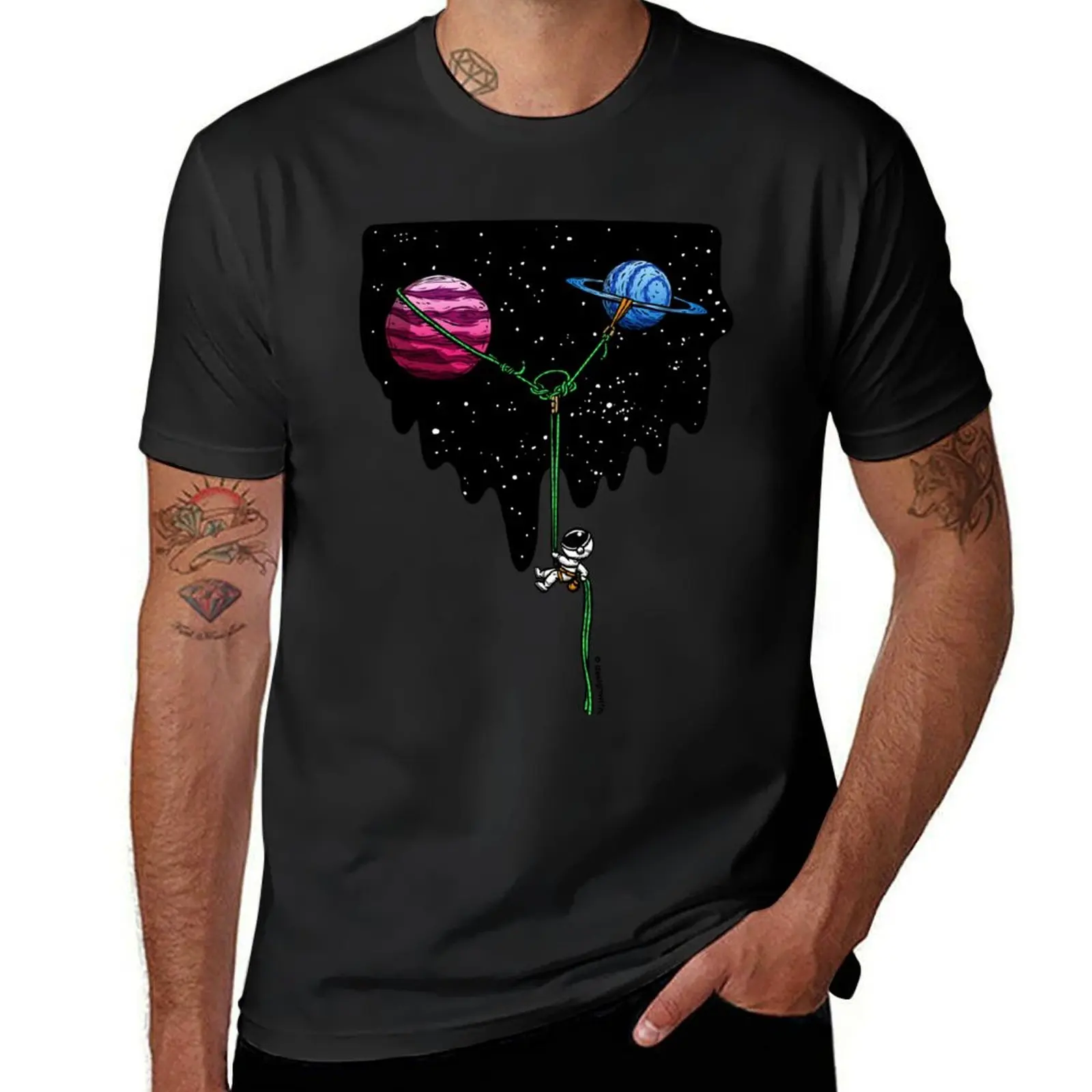 Repelling from the Galaxy Rock Climbing T-Shirt customs design your own summer clothes customs t shirt for men