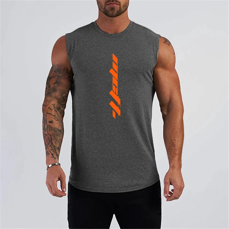 Gym Tank Top Men Summer Workout Sleeveless Shirt Bodybuilding Clothing Fitness Mens Sportswear Muscle Vests Men Tanktops