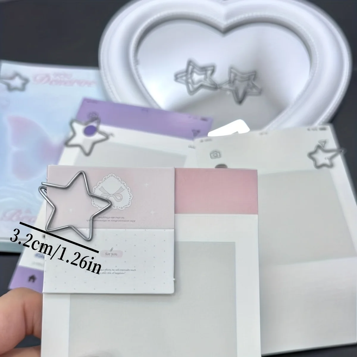 

15pcs Stylish Silver Star-Shaped Paper Clips for Decoration And Organizing