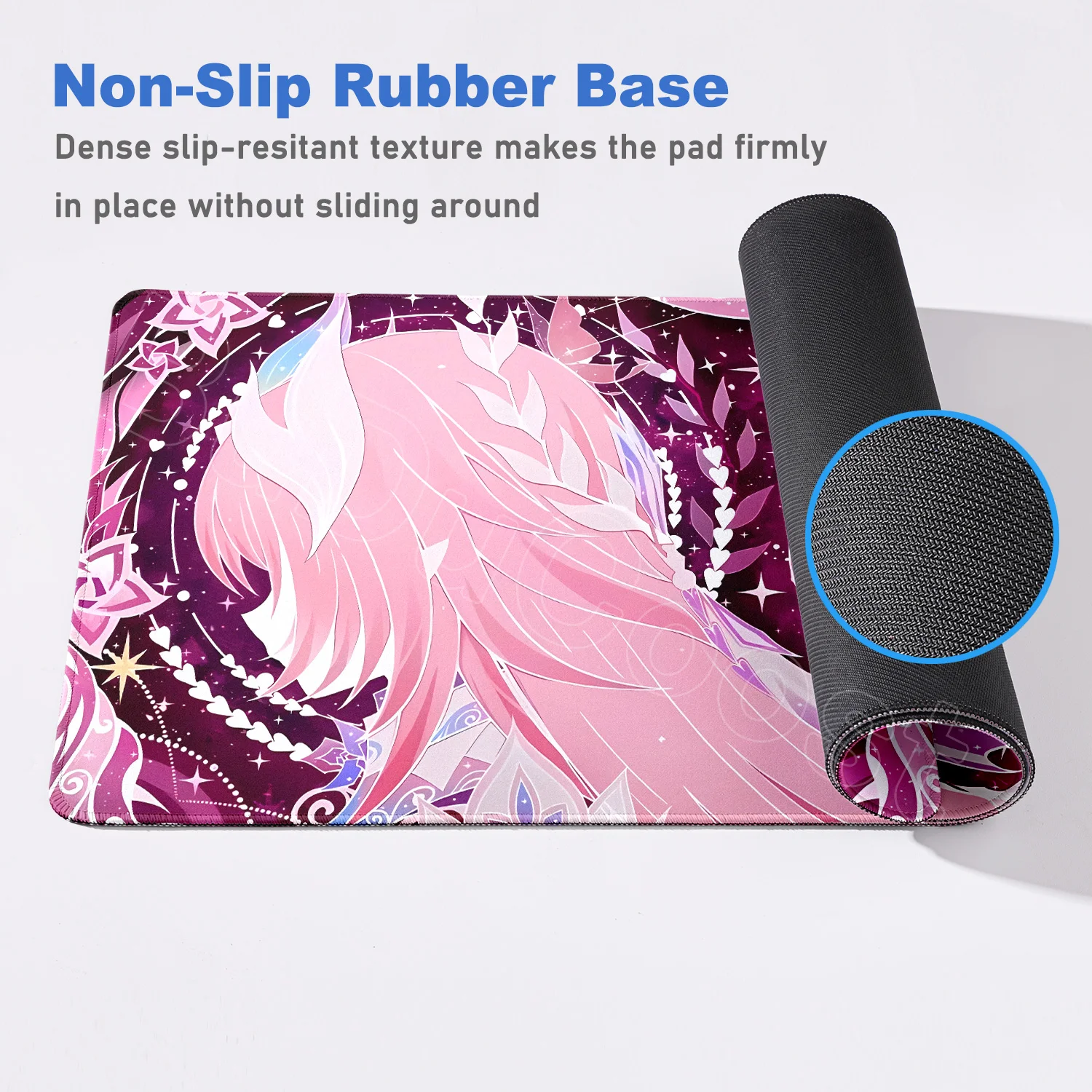 Podkładka pod mysz Honkai Star Rail Cyrene Love Pink Anime Girl Mata na biurko z nadrukiem HD Podkładki pod klawiaturę Podkładka pod mysz Komputerowa 900x400mm Akcesoria — zdjęcie produktu 5