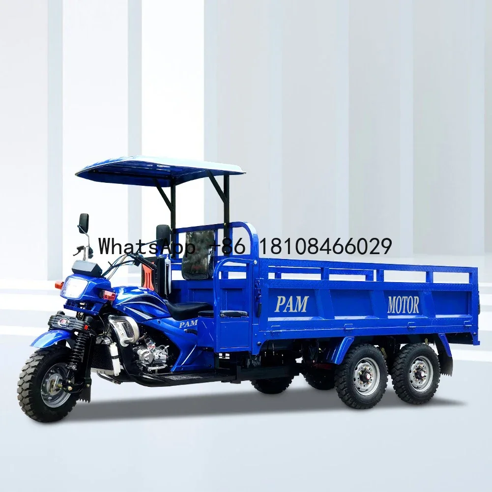 

DAYANG 300cc Double Rear Axle motorized Tricycle Vehicle Heavy Loading 5 Wheels Cargo Tricycle