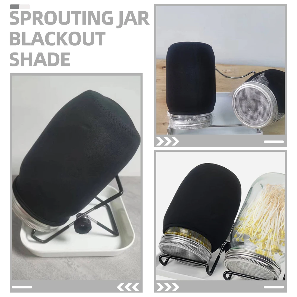 

2pcs Mason Sprouting Sleeves Blackout Covers Shade Canning Planting Protective Supplies Washable Sprouting Jar Supplies Reusable