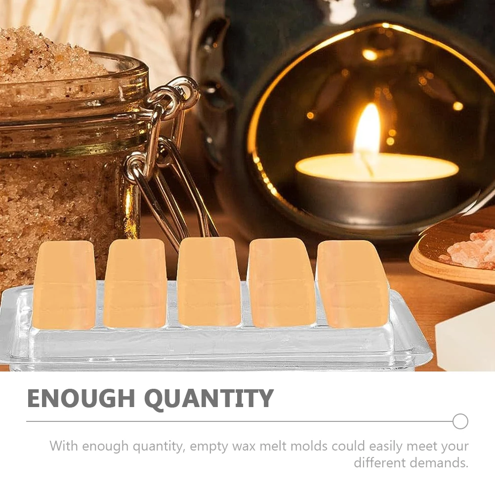 

100Pcs Wax Melt Mold Clear Transparent Empty Containers for DIY Making Multi-Grid Wax Melting Holder Clamshells