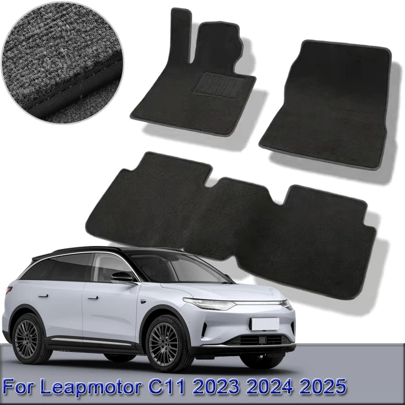 For Leapmotor C11 2023 2024 2025 Custom Car Floor Mats Waterproof Non-Slip Floor Mats Interior Carpets Rugs Foot Pads Accessory