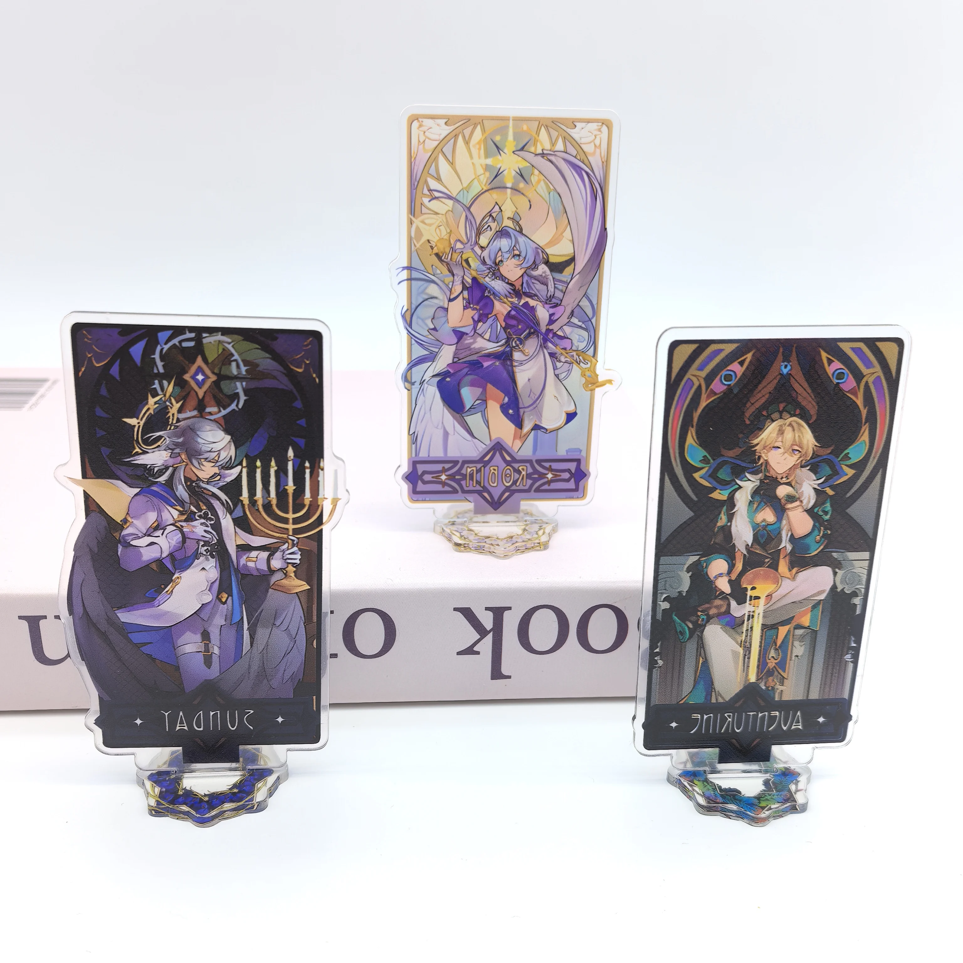 

1Pc Anime Games Honkai: Star Rail Robin Aventurine Sunday Magnificent Desktop Decoration Acrylic Standing Plate Peripherals
