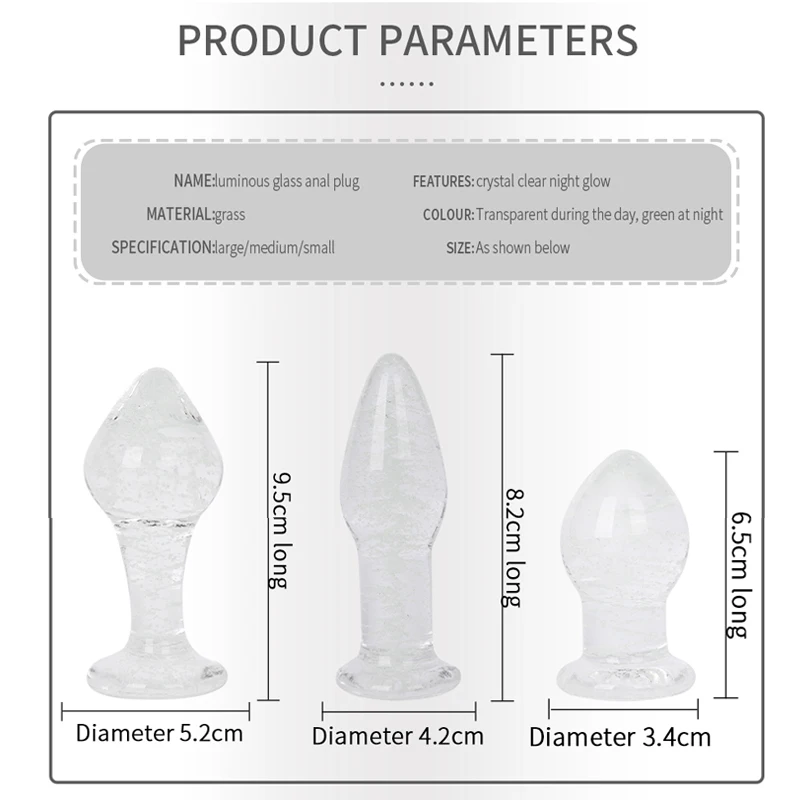 Светящиеся Анальная пробка стеклянные анальные шарики дилаторы интимные игрушки для женщин взрослых секс-игрушка дилдо для ануса игрушки Кристалл ювелирные изделия фаллоимитатор Анальная пробка секс-магазин