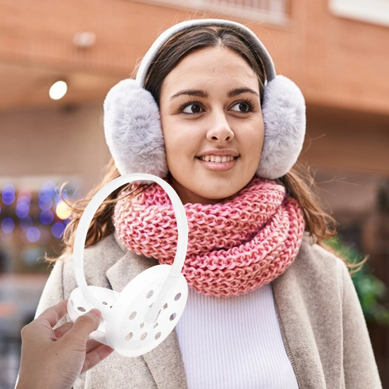 

4pcs Plastic Earmuff Frame Adjustable Inner Support Base Bracket Replacement Parts Comfort Fit Long Wear Headphones Accessories