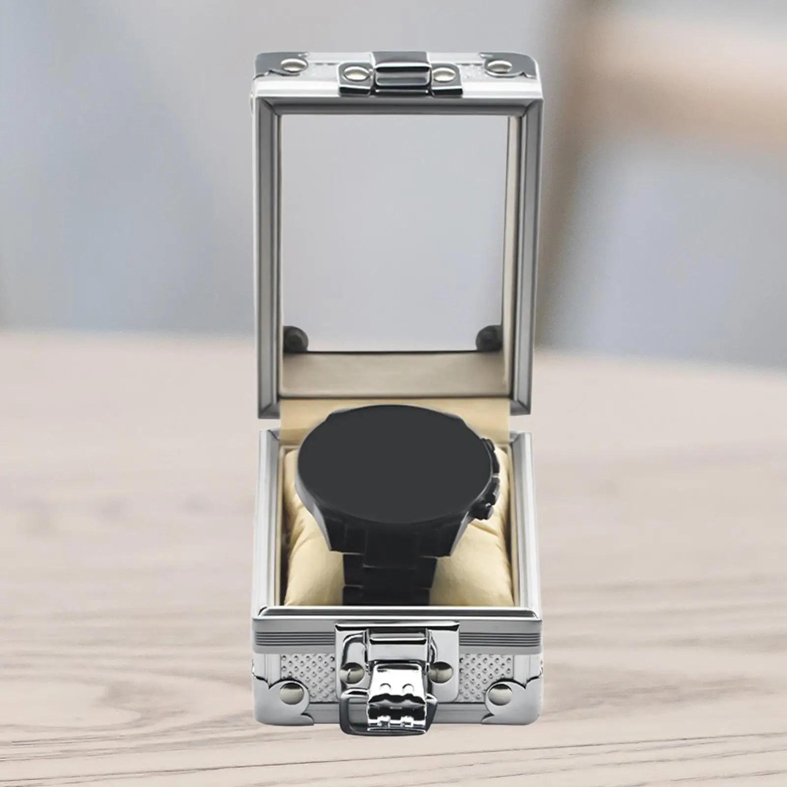 Boîte cadeau carrée décorée avec couvercle, organiseur de montres pour le rangement de bijoux et la décoration de la pièce