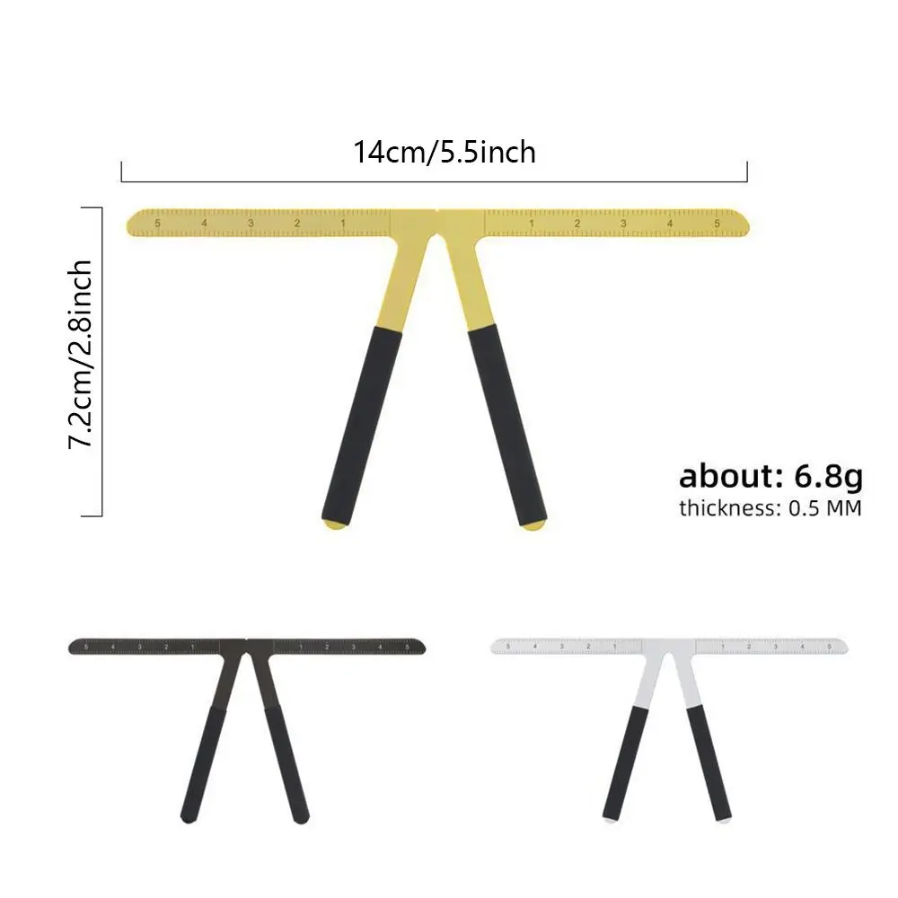 مسطرة وشم الحواجب ثلاثية الأبعاد قابلة لإعادة الاستخدام وسهلة الاستخدام استنسل الحواجب Microblading قالب توازن معدني دقيق للنساء