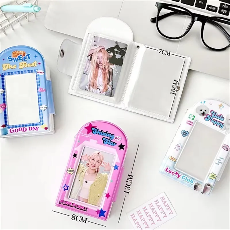 Kpop-álbum de tarjetas de fotos de 3 pulgadas, organizador de tarjetas postales, libro de almacenamiento, carpeta de tarjetas de colección de Idol, álbum de fotos Lomo