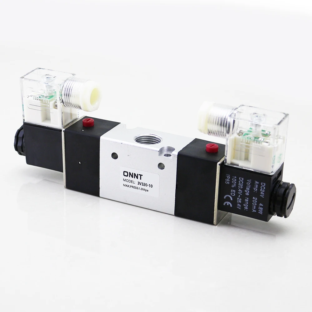 Airtac Type Double Coil Pneumatic Solenoid Valve 2 Port 3 Way G3/8 Pneumatic Air Solenoid Valve 3V320-10