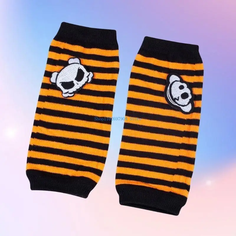 

N7YF Punk Sleeve Gothic Gloves Skull Wrist Gloves for Costume Party Gothic Arm Warmer for Cosplay Photography Props