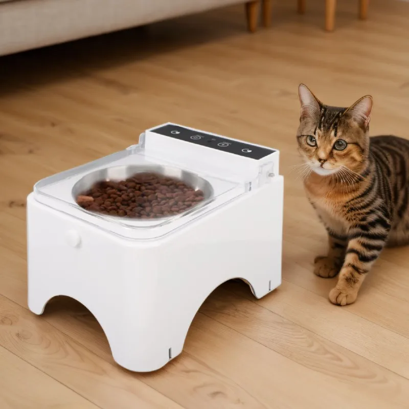 

Автоматическая интеллектуальная миска для кормления кошек и собак, стильная для выглядящих гигиеническая прочная прозрачная крышка, автоматическая сенсорная кормушка