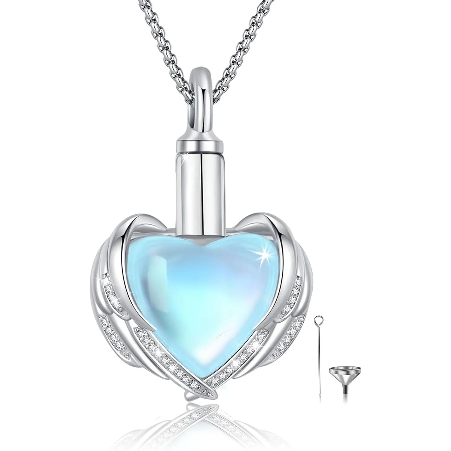 

Cremation Jewelry 925 Sterling Silver Urn Necklace for Ashes for Women Men Memorial Pendant for Ashes of Loved Ones or Pets