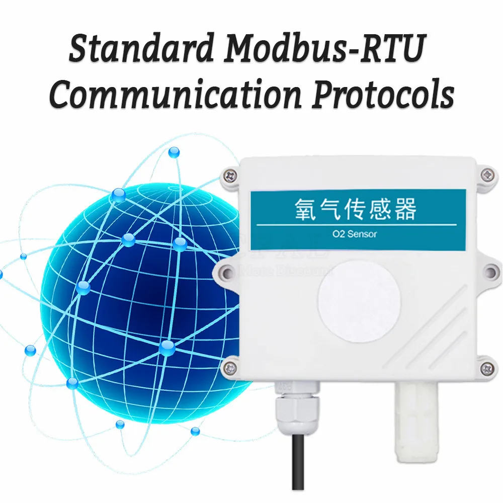 Czujnik tlenu gazu O2 detektor pomiaru stężenia IP65 wyjście RS485 0-5V 0-10V 4-20mA O2 moduł czujnika z wyświetlaczem cyfrowym