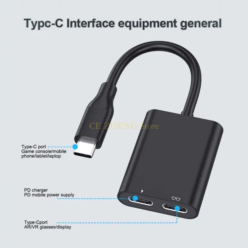 E56B AR Glasses USB C HUBS Dock مع منفذ USB سريع السرعة للمعززة