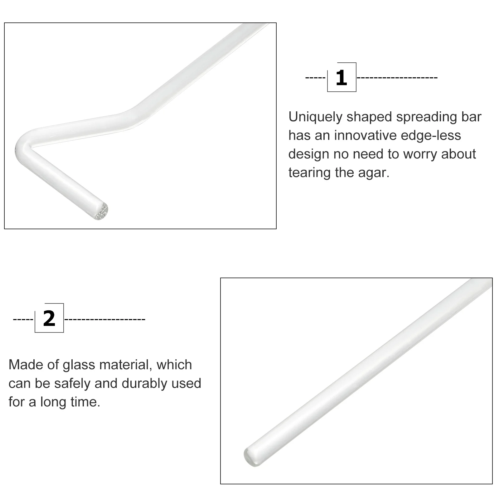 4 Pcs Glass Coating Rod Bacterial Spreader Diffuser Cell Laboratory Accessories