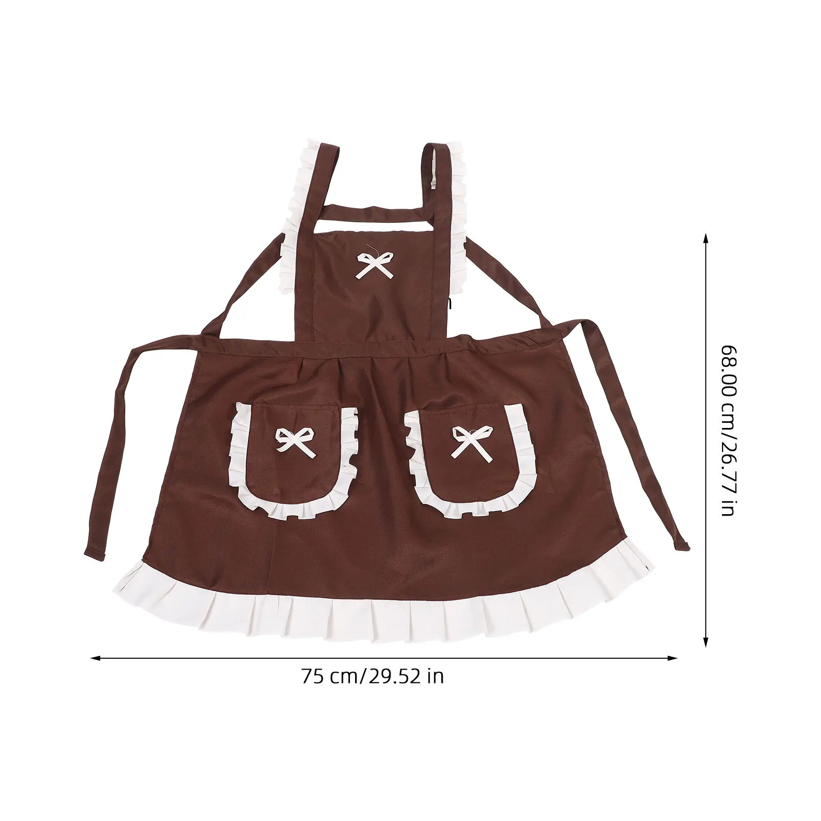 

Japanese Maid Style Apron Oil Proof Water Resistant Reusable Cooking Cleaning Work Lab Kitchen Barber Hair Stylist