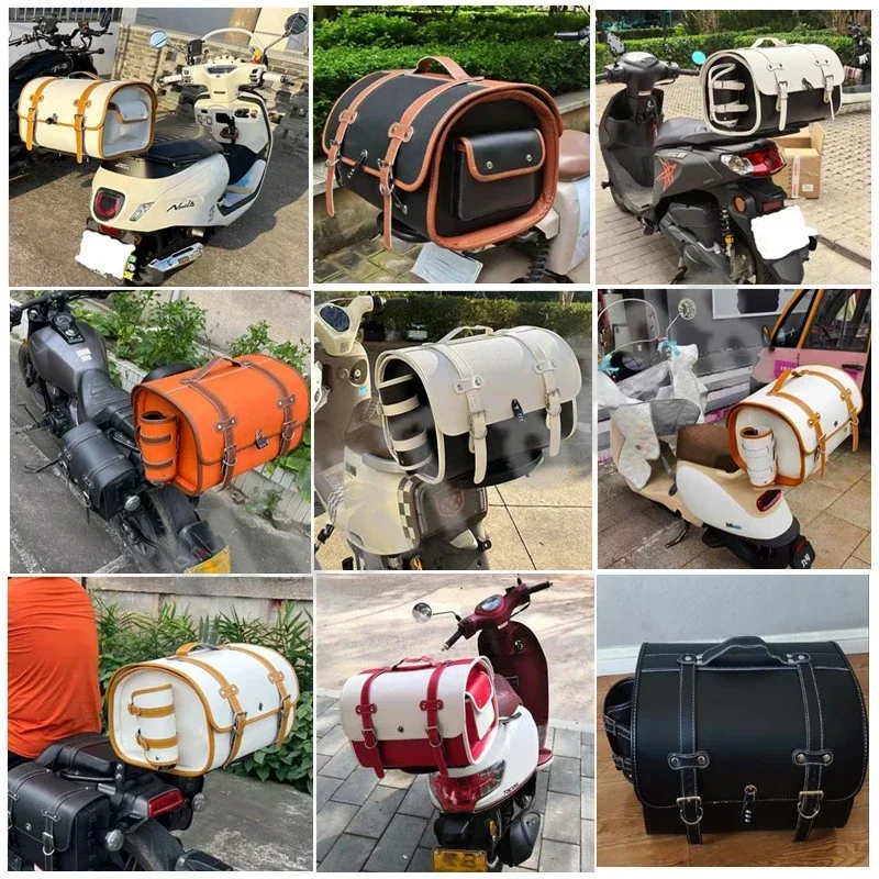 33L Waterproof Luggage Bag  Rebel for Cruiser for Scooter for Travel Bag Vespa Sissy Bar Motorcycle Tail Bag Side Saddlebag