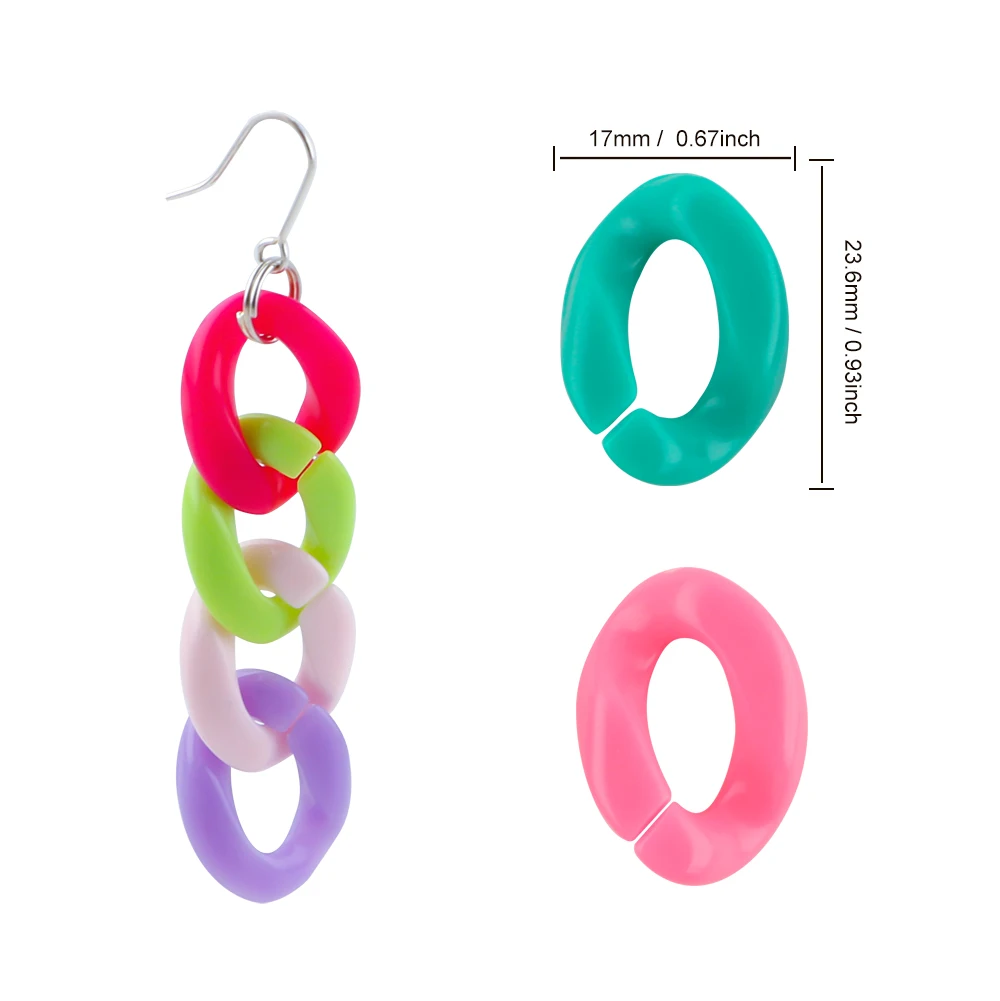

100 шт. цветное пластиковое открывающееся кольцо, смешанное для изготовления ювелирных изделий, декоративные серьги, ожерелье, браслет, персонализированные аксессуары «сделай сам»