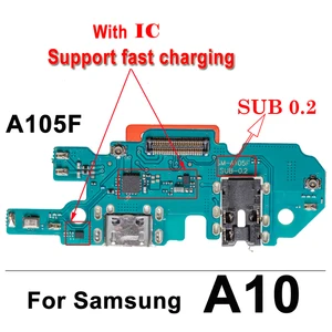 Placa do conector da doca do carregador USB, porta de carregamento Flex, Samsung A10, A20, A30, A40, A50, A70, A11, A12, A31, A51, A71, A20S, A21S, A01, A105F 10 principais vendas placa de carga a11 - №5