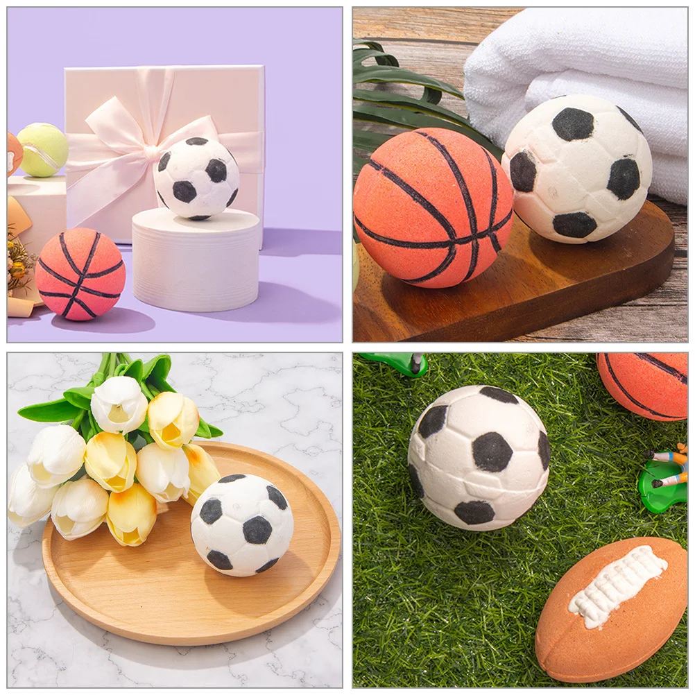 

2Pcs Bath Football Shape Bubble Salt Bombs Natural Skin Care Exfoliating Fragrance Shower Bathing Balls Bath Salt