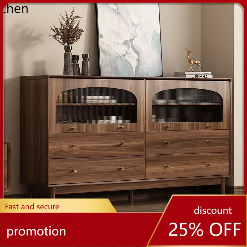 

HXL Chest of Drawers Solid Wood Multi-Functional Drawer Storage Cabinet Wall-Mounted Storage Cabinet