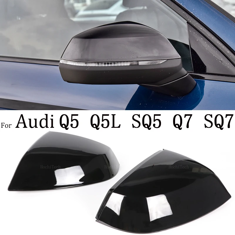 Q7 SQ7 4M 45 50 55 60 4.0 Side Wing Mirror Caps For Audi Q5 FY Q7 4M 2016 2017 2018 2019 Carbon Look Covers replacement