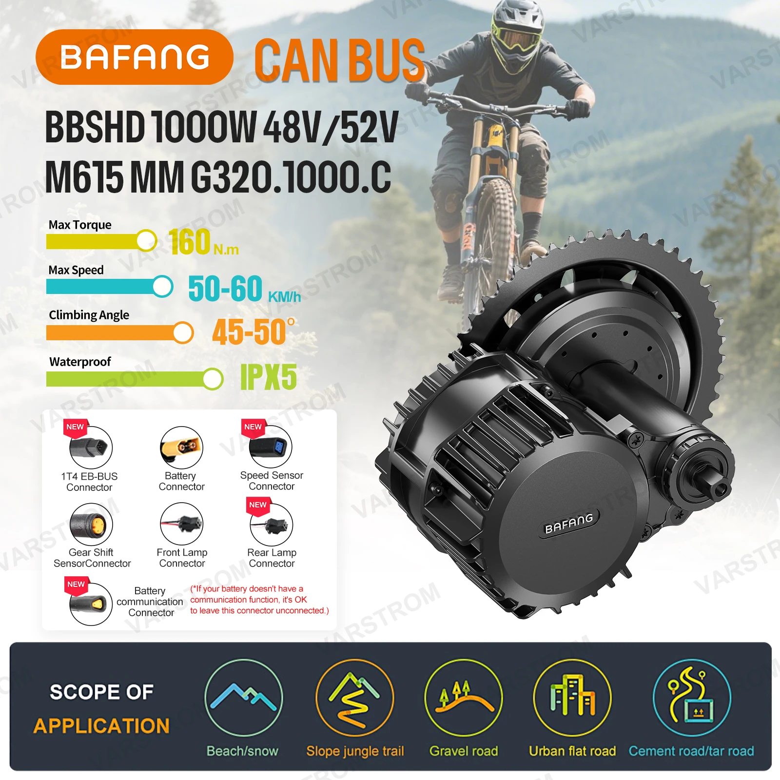 BAFANG 750 واط 1000 واط 250 واط BBS02B BBSHD BBS01B منتصف محرك المحرك دراجة كهربائية تحويل أطقم محرك Ebike مع بطارية Hailong 48 فولت