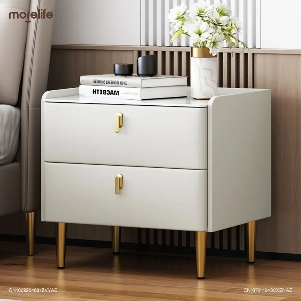 

Light luxury Bedroom Nightstand Nordic Minimalist Trendy Night Table Plastic Drawer Articulos Para El Hogar Hotel Furniture K01