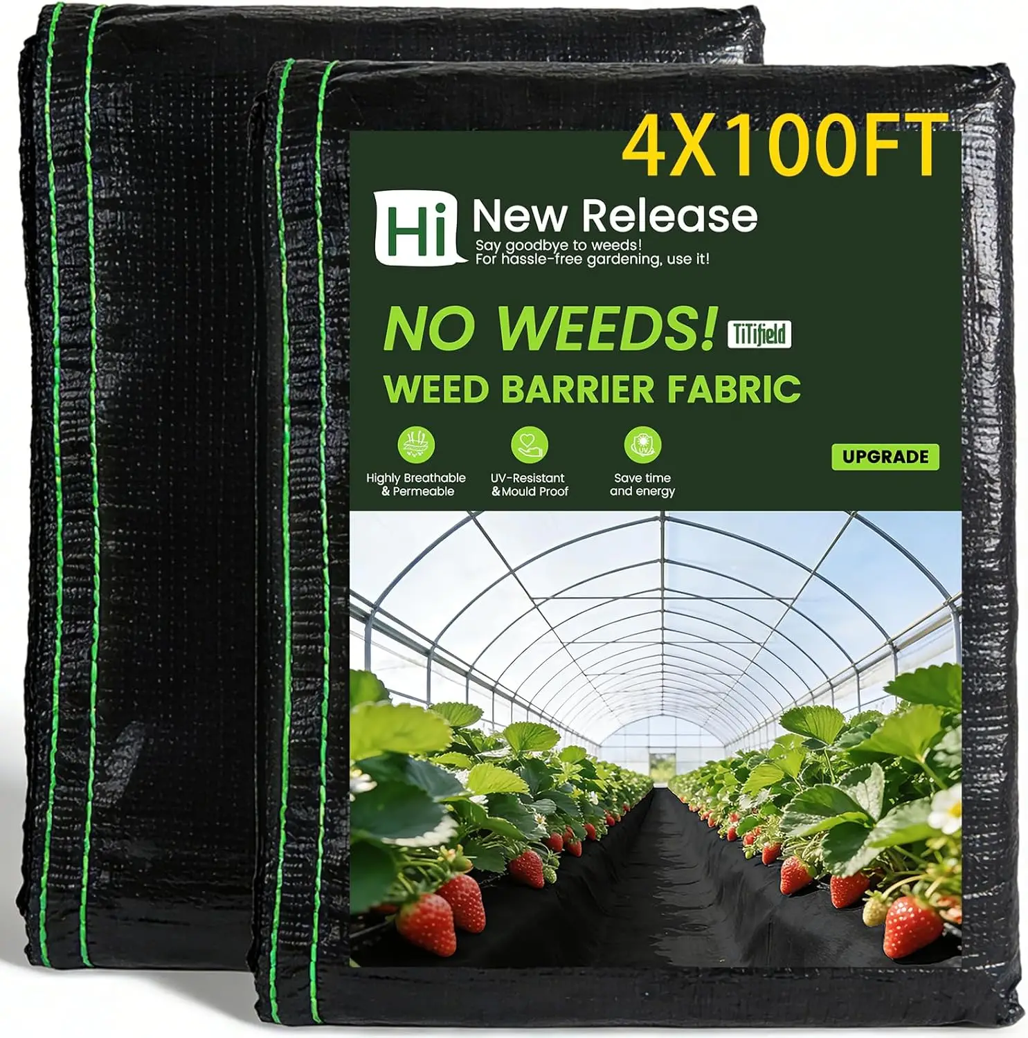 Garden Weed Barrier Landscape   ,4FTx100FT Weed Block    Heavy Duty 3.2OZ,Woven Mulch for Landscaping Ground Cover Weed
