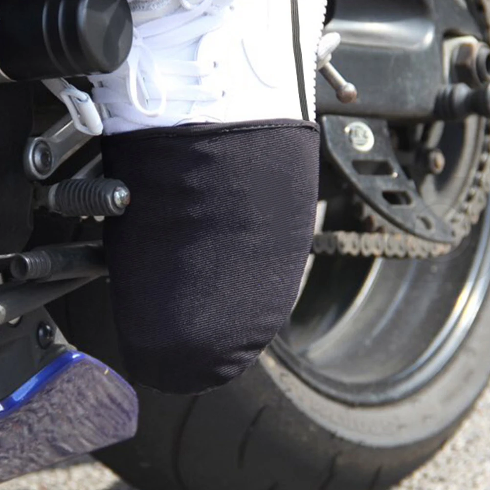 

Cycling Anti-Slip Shoes Cover Warm Windproof Stain-Resistant Half Overshoes Motorbike Rider Size L Black Protective Riding Shoes