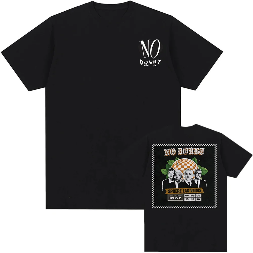 لا شك كرة لاس فيغاس بلايز روك باند الجرافيك تي شيرت مطبوع كم قصير القطن الذكور تيز للجنسين الشارع الشهير الرجال تي شيرت #2
