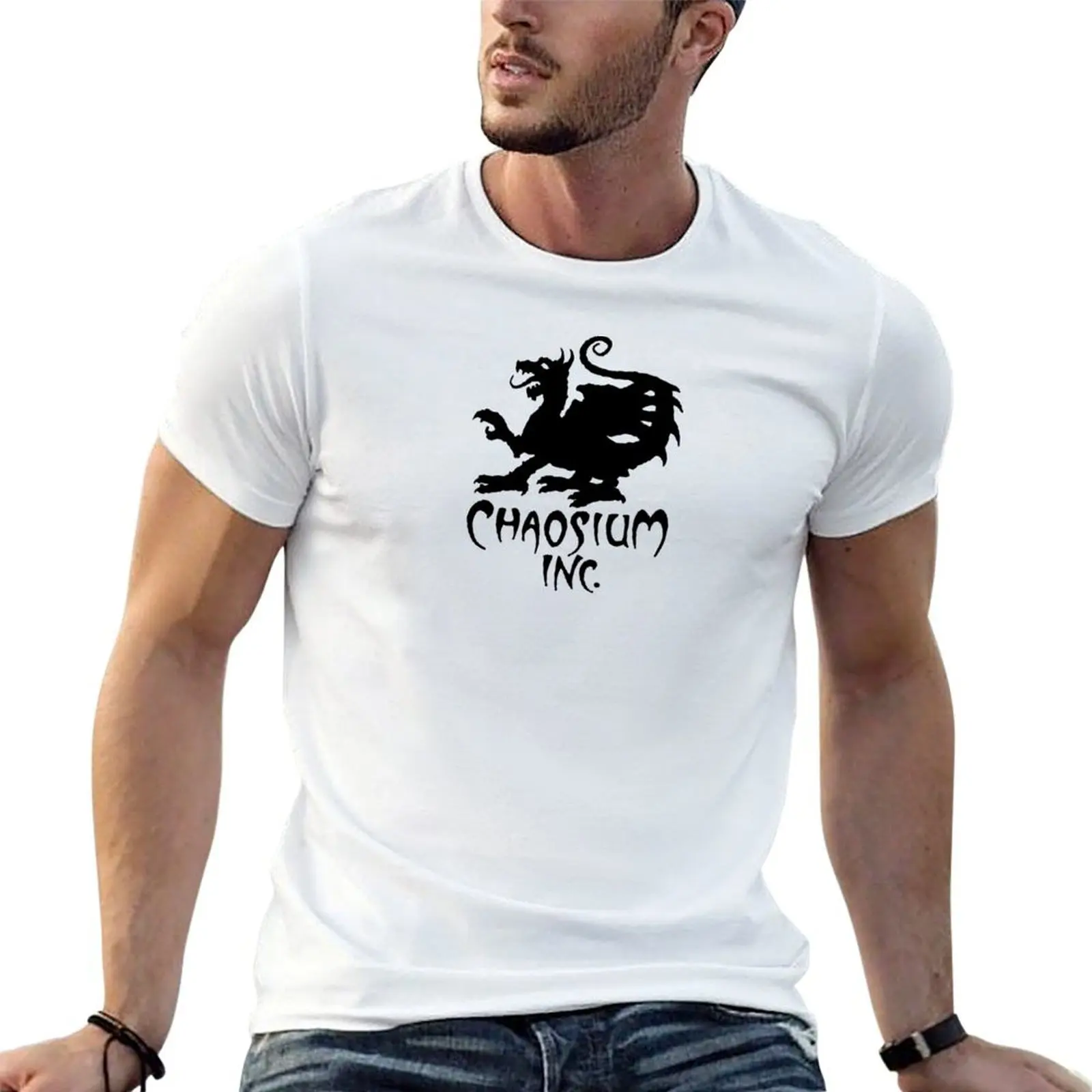 

Official Chaosium Inc. Logo (Black) T-Shirt cotton t shirt man printed t shirts for man t shirts with prints T-shirt
