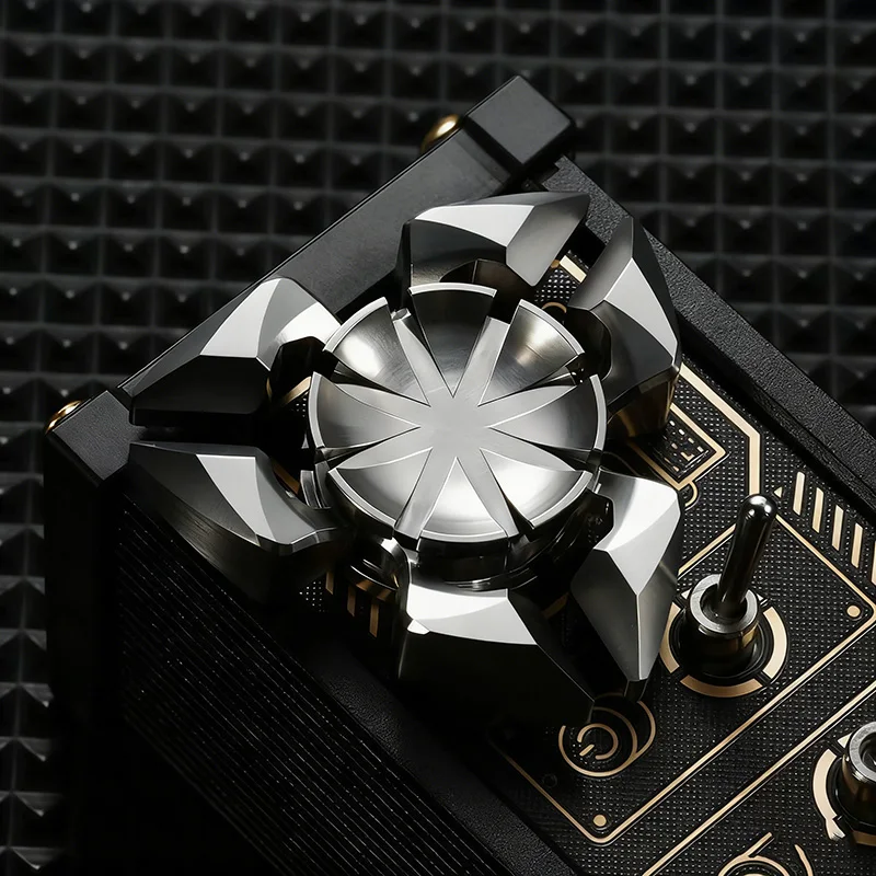Futurista estilo Punk EDC Fidget Spinner de acero inoxidable, juguete fresco, herramienta de concentración de TDAH, juguetes para aliviar el estrés de escritorio
