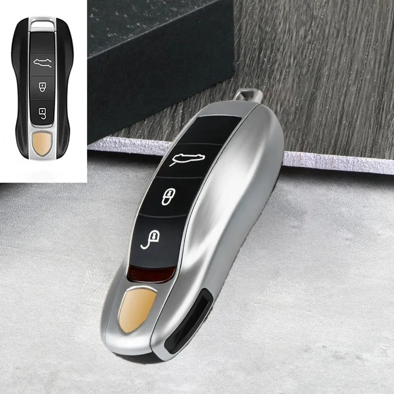 

Chrome Remote Smart Key Shell Holder Cover For Porsche Cayenne Panamera Macan¡­