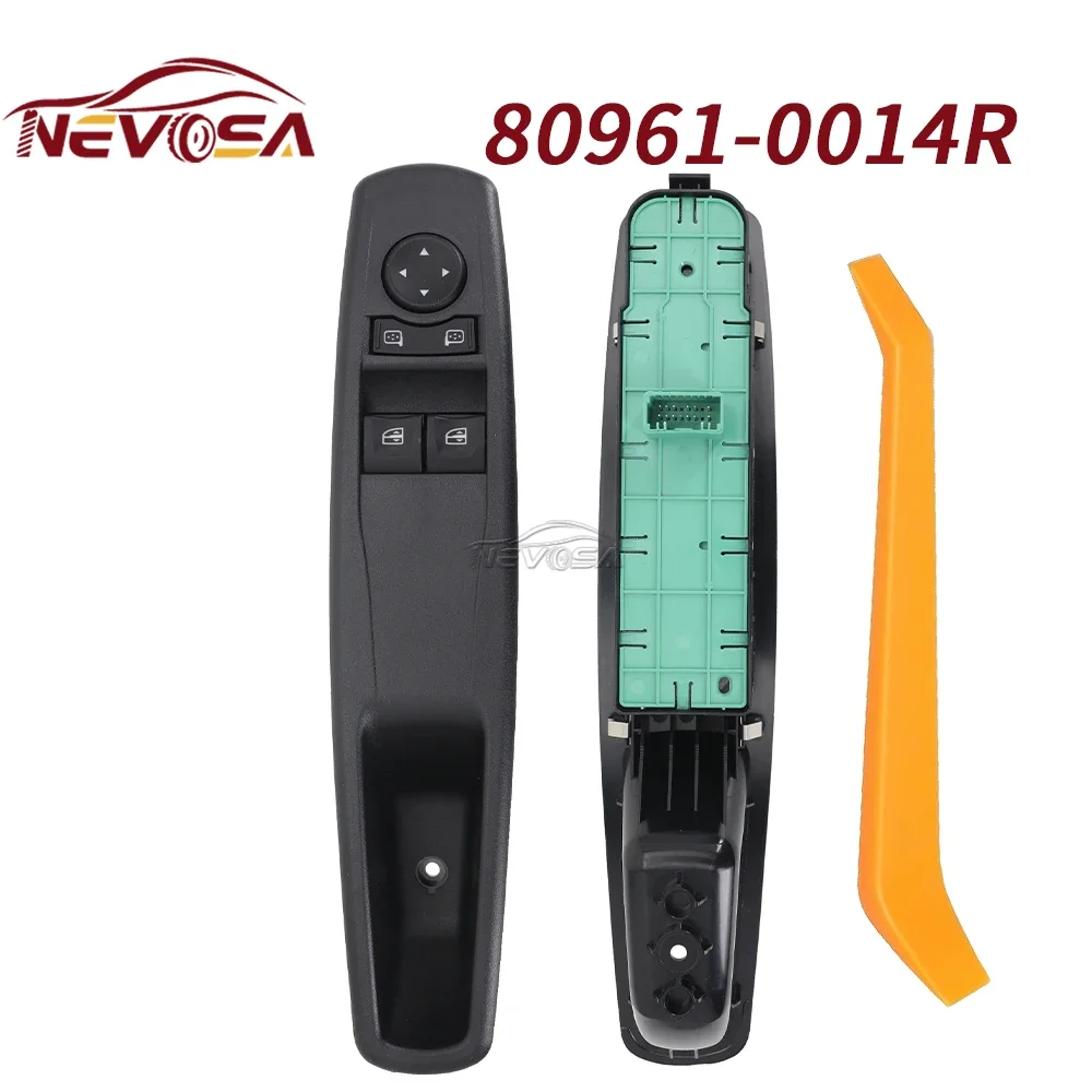 

80961-0014R для Renault Megane III 2015, передний левый главный переключатель управления стеклоподъемником, кнопка дверного замка, 809610014R, 13 контактов