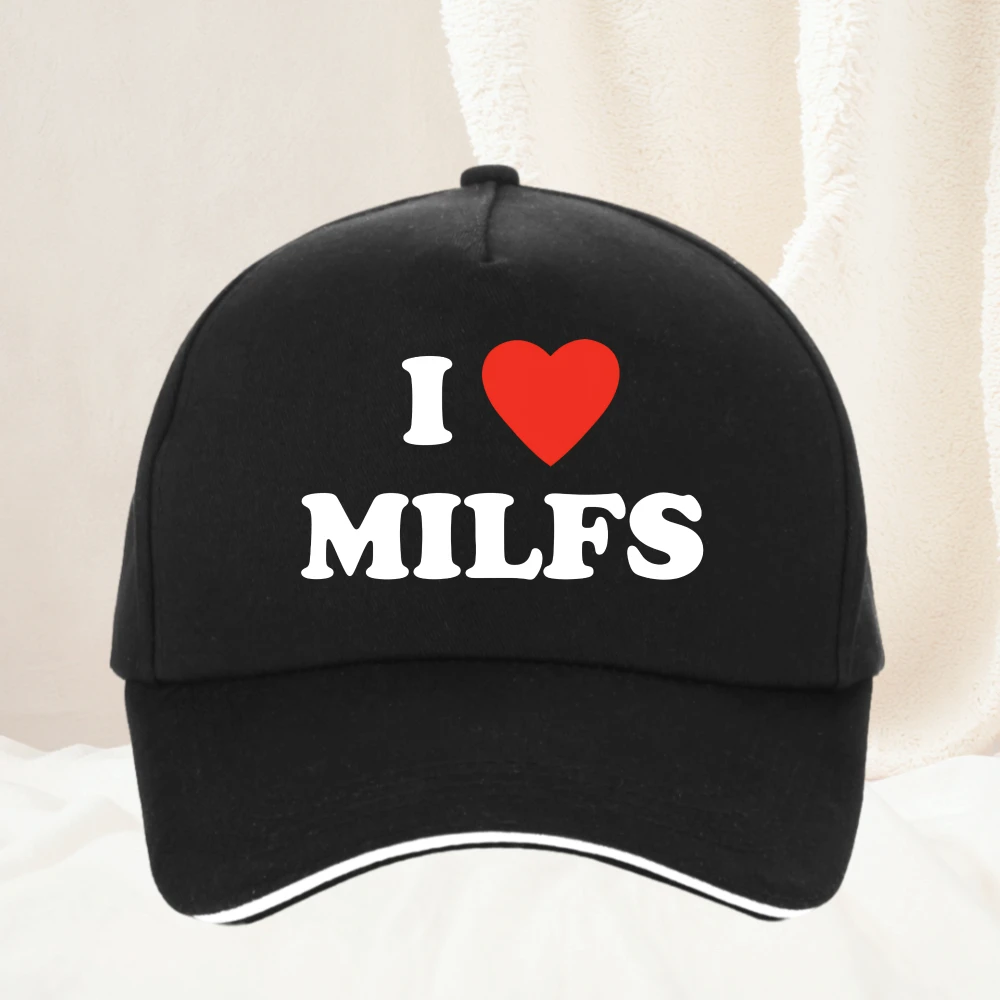 

Fashion I Love Milfs Baseball Cap Unisex Style Adjustable Snapback Hat Outdoor Activities All Seasons Travel Gift Caps Hat