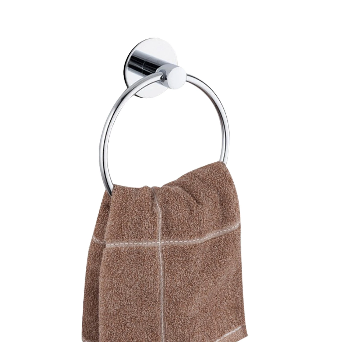 

Хромированное круглое кольцо для полотенец из нержавеющей стали без перфорации, подвеска для ванной комнаты, кольцо для полотенец, вешалка для полотенец, вешалка для полотенец